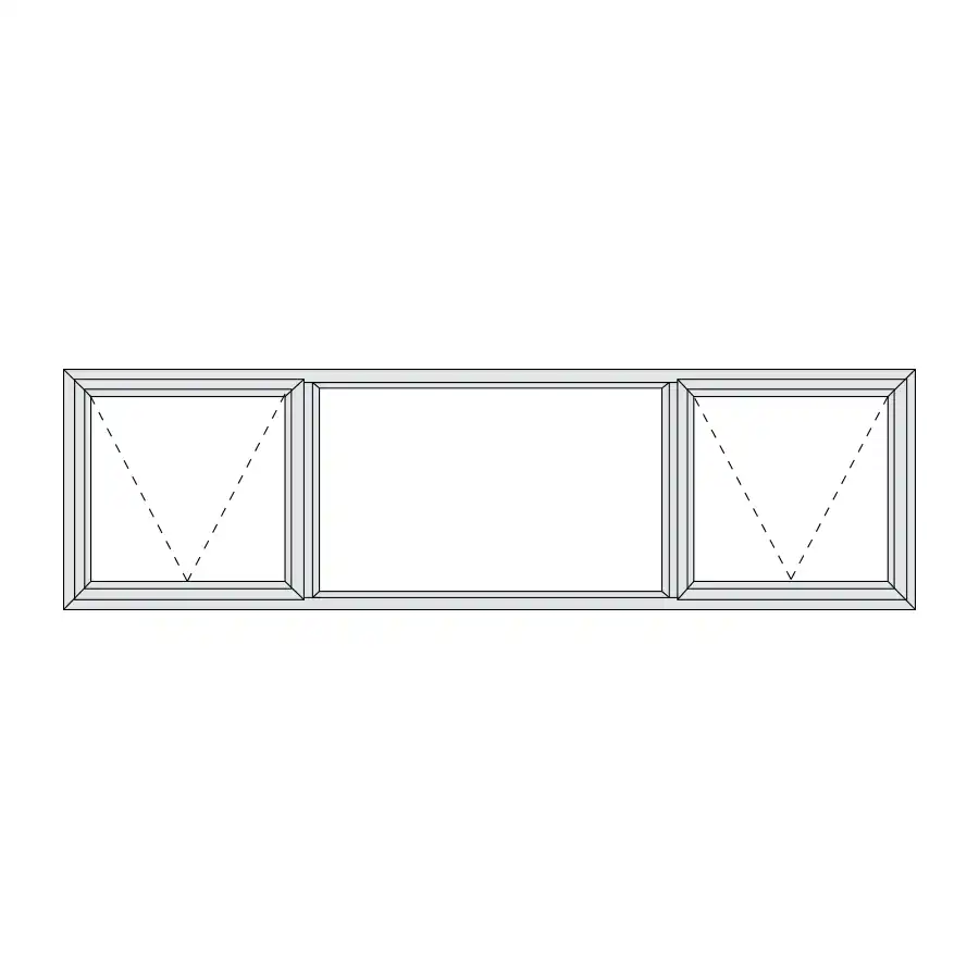 Aluminium Top Hung Window 2090 x 590 Alu28 Series