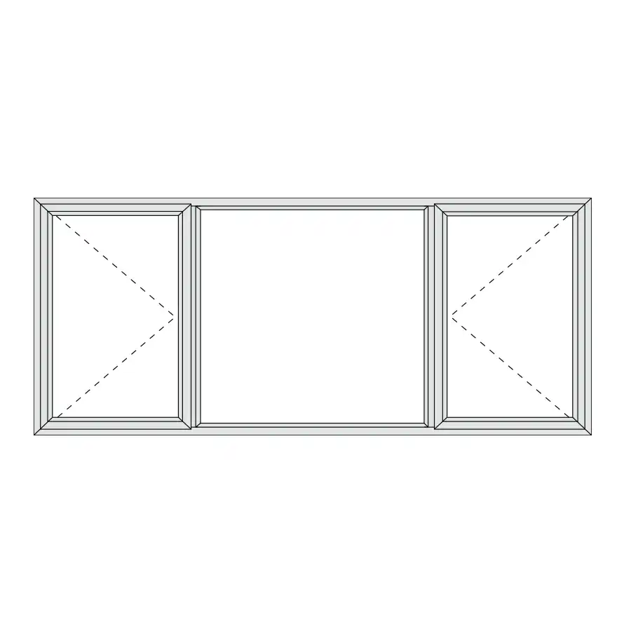 Aluminium Side Hung Window 2090 x 890 Alu28 Series (SHH21/9)