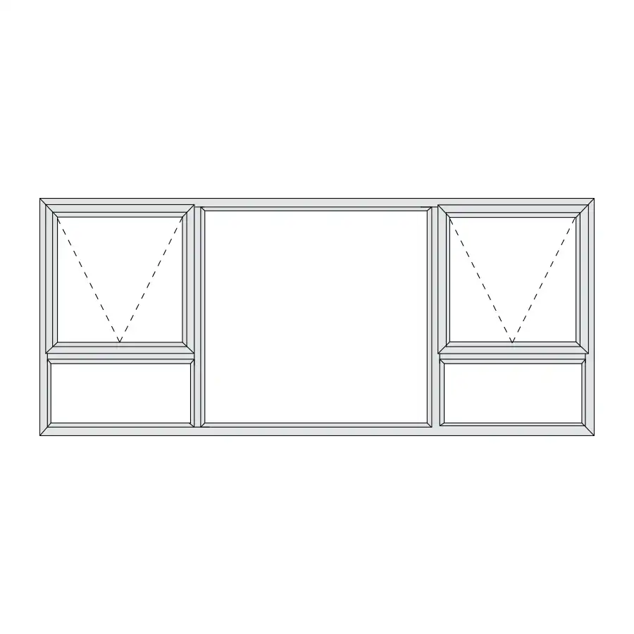 Aluminium Top Hung Window 2090 x 890 Alu28 Series