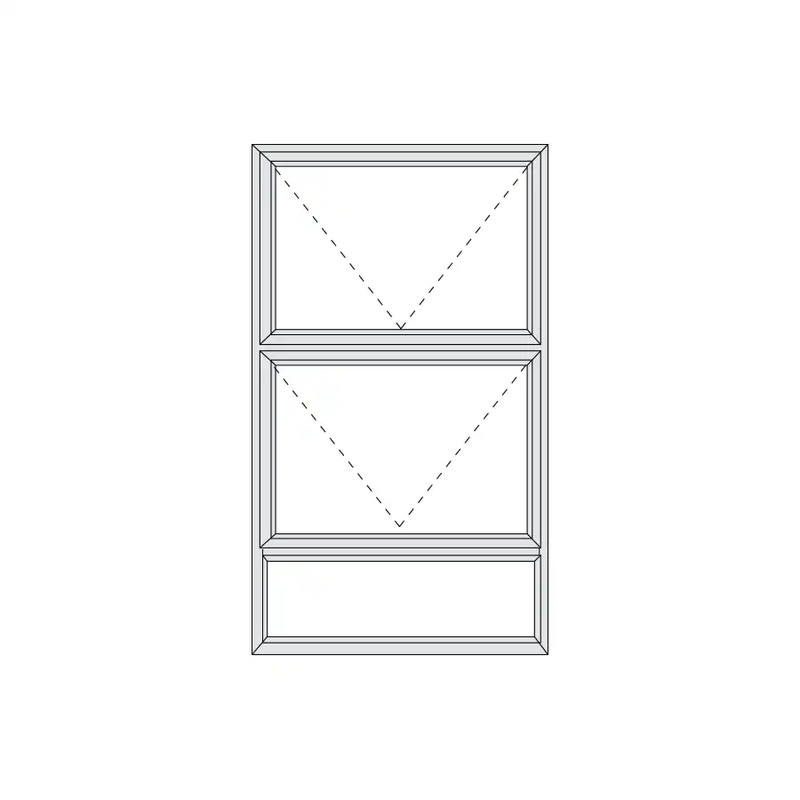 Aluminium Top Hung Window 890 x 1490 Alu28 Series