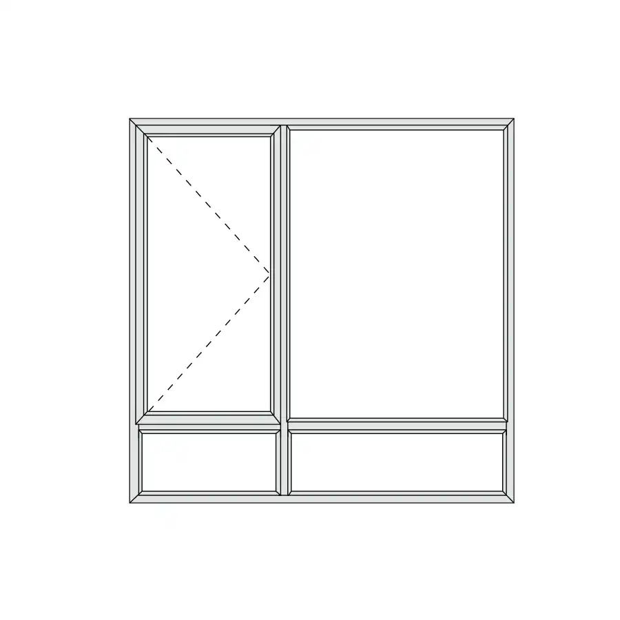 Aluminium Side Hung Window 1490 x 1490 Alu28 Series (SH15/15)