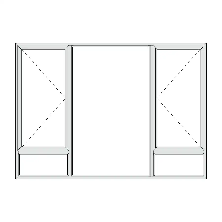 Aluminium Side Hung Window 2090 x 1490 Alu28 Series (SHH21/15)