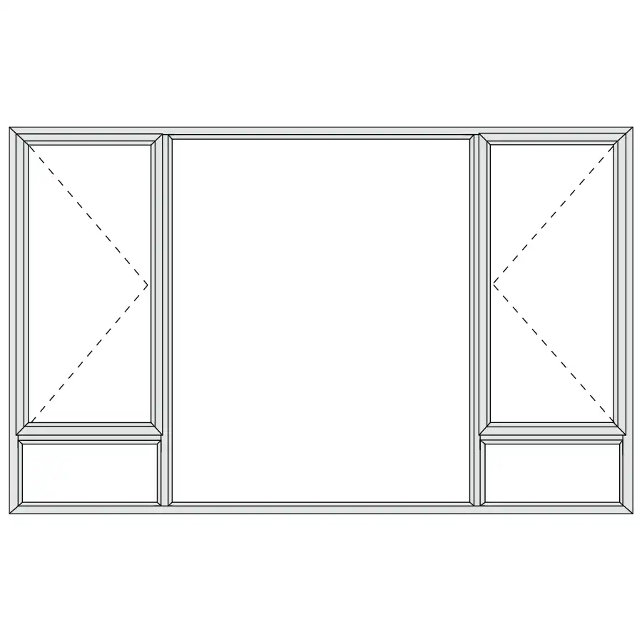 Aluminium Side Hung Window 2390 x 1490 Alu28 Series (SHH24/15)