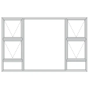 Aluminium Top Hung Window 2390 x 1490