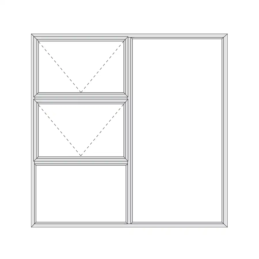 Aluminium Top Hung Window 1790 x 1790 Alu28 Series