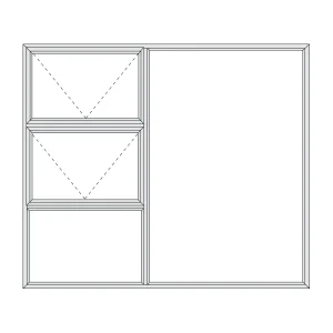 Aluminium Top Hung Window 2090 x 1790 Alu28 Series