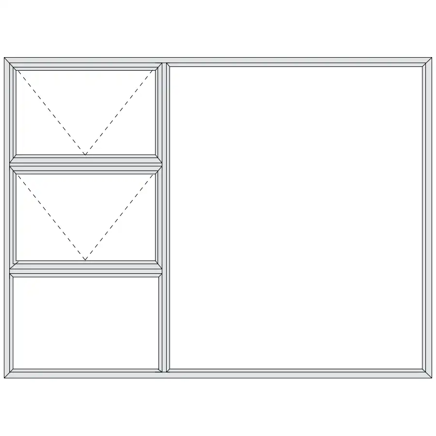 Aluminium Top Hung Window 2390 x 1790 Alu28 Series