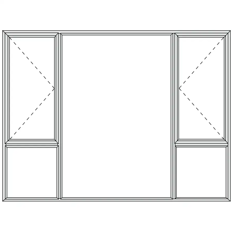 Aluminium Side Hung Window 2390 x 1790 Alu28 Series (SHH24/18)