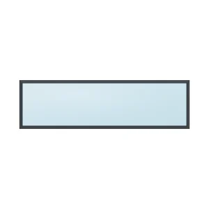 fixed aluminium window 1 panel fx1x1 2100 x 600 mm