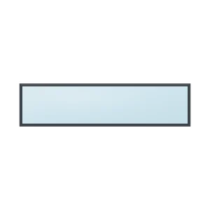fixed aluminium window 1 panel fx1x1 2400 x 600 mm