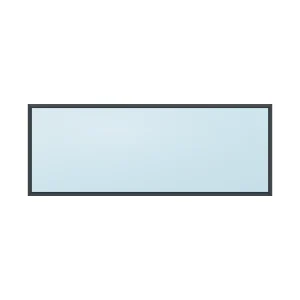 fixed aluminium window 1 panel fx1x1 2400 x 900 mm