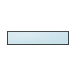 fixed aluminium window 1 panel fx1x1 2700 x 600 mm