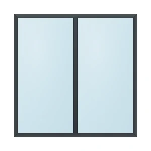 fixed aluminium window 2 panel fx2x1 1200 x 1200 mm
