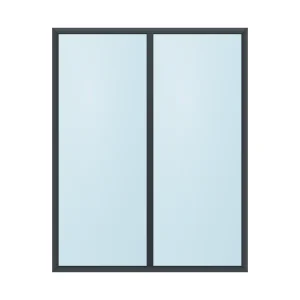 fixed aluminium window 2 panel fx2x1 1200 x 1500 mm