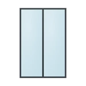 fixed aluminium window 2 panel fx2x1 1200 x 1800 mm