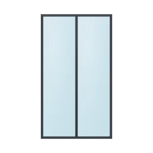 fixed aluminium window 2 panel fx2x1 1200 x 2100 mm