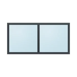 fixed aluminium window 2 panel fx2x1 1200 x 600 mm