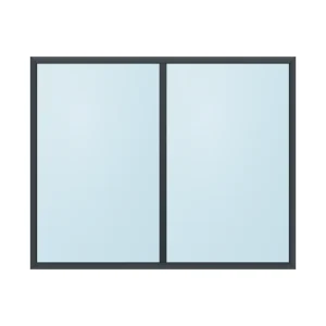 fixed aluminium window 2 panel fx2x1 1500 x 1200 mm