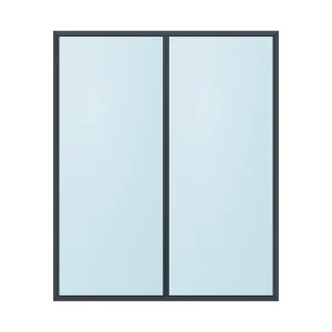 fixed aluminium window 2 panel fx2x1 1500 x 1800 mm