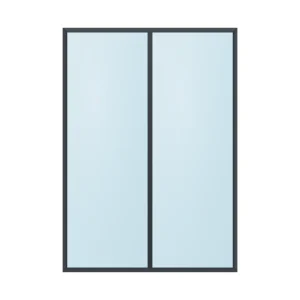fixed aluminium window 2 panel fx2x1 1500 x 2100 mm