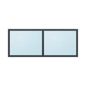 fixed aluminium window 2 panel fx2x1 1500 x 600 mm