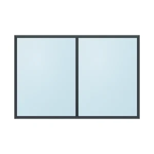 fixed aluminium window 2 panel fx2x1 1800 x 1200 mm