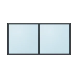 fixed aluminium window 2 panel fx2x1 1800 x 900 mm