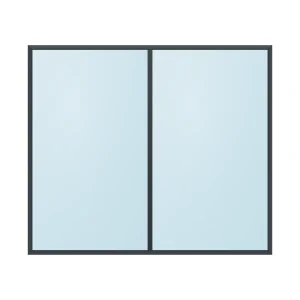 fixed aluminium window 2 panel fx2x1 2100 x 1800 mm
