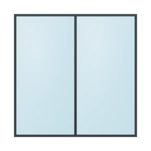 fixed aluminium window 2 panel fx2x1 2100 x 2100 mm