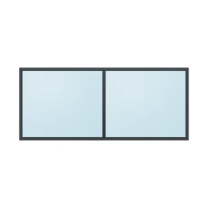 fixed aluminium window 2 panel fx2x1 2100 x 900 mm