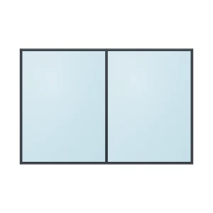 fixed aluminium window 2 panel fx2x1 2700 x 1800 mm