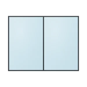 fixed aluminium window 2 panel fx2x1 2700 x 2100 mm