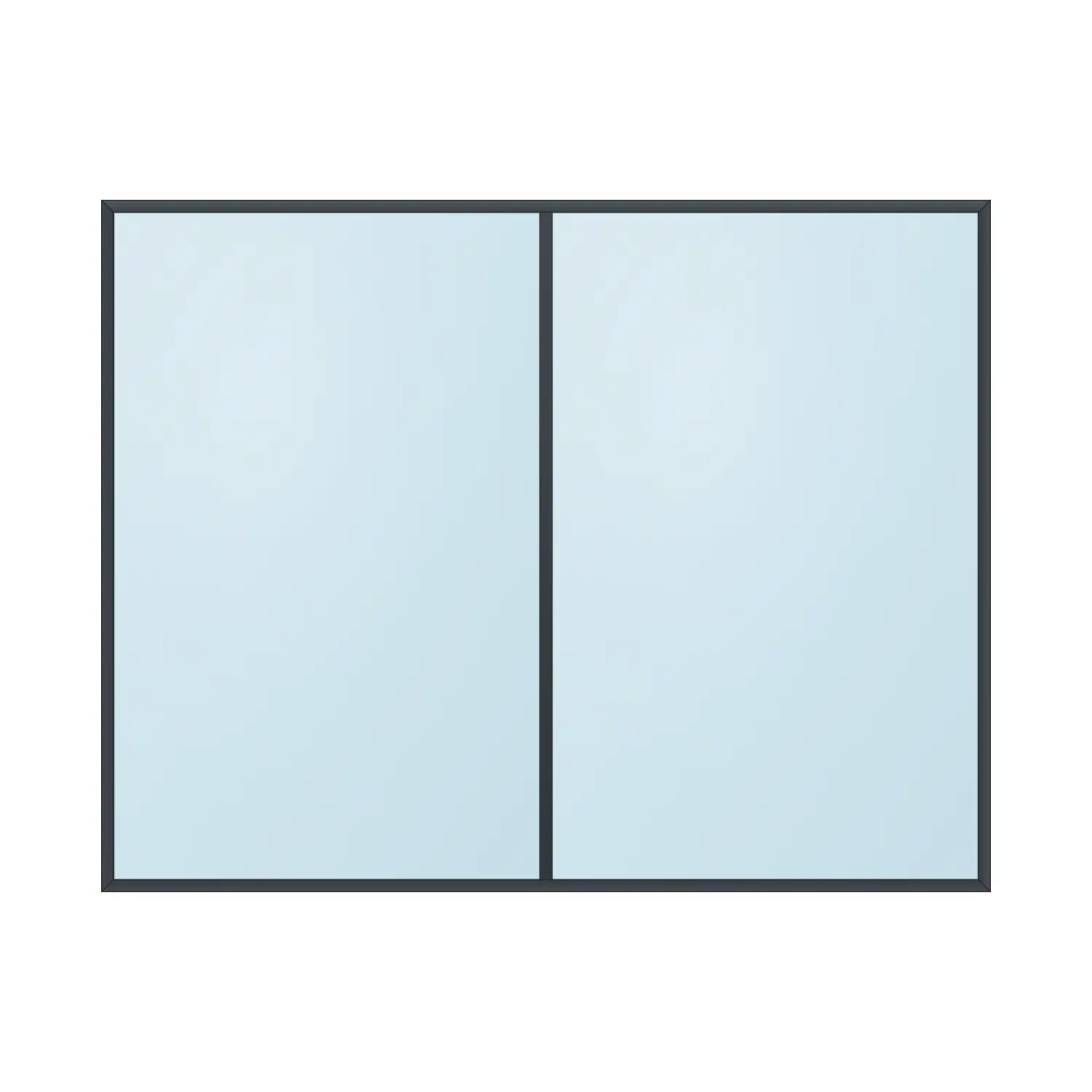 fixed aluminium window 2 panel fx2x1 2700 x 2100 mm