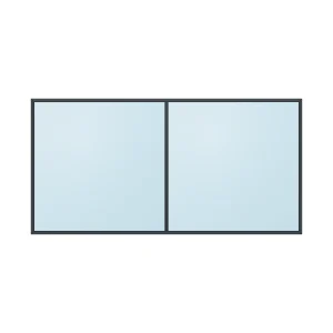 fixed aluminium window 2 panel fx2x1 3000 x 1500 mm