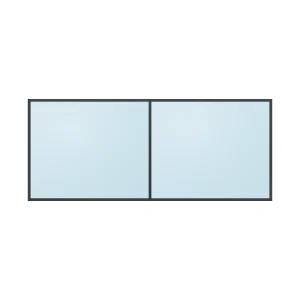 fixed aluminium window 2 panel fx2x1 3600 x 1500 mm