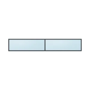 fixed aluminium window 2 panel fx2x1 3600 x 600 mm
