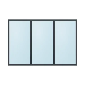 fixed aluminium window 3 panel fx3x1 1800 x 1200 mm