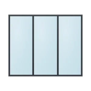 fixed aluminium window 3 panel fx3x1 1800 x 1500 mm