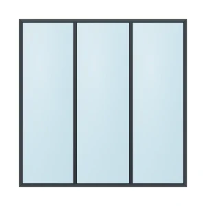 fixed aluminium window 3 panel fx3x1 1800 x 1800 mm
