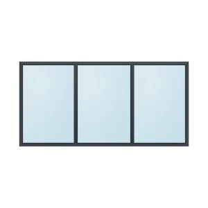 fixed aluminium window 3 panel fx3x1 1800 x 900 mm