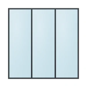 fixed aluminium window 3 panel fx3x1 2100 x 2100 mm