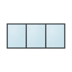 fixed aluminium window 3 panel fx3x1 2100 x 900 mm