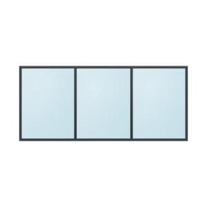 fixed aluminium window 3 panel fx3x1 2700 x 1200 mm