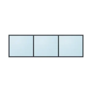 fixed aluminium window 3 panel fx3x1 3000 x 900 mm